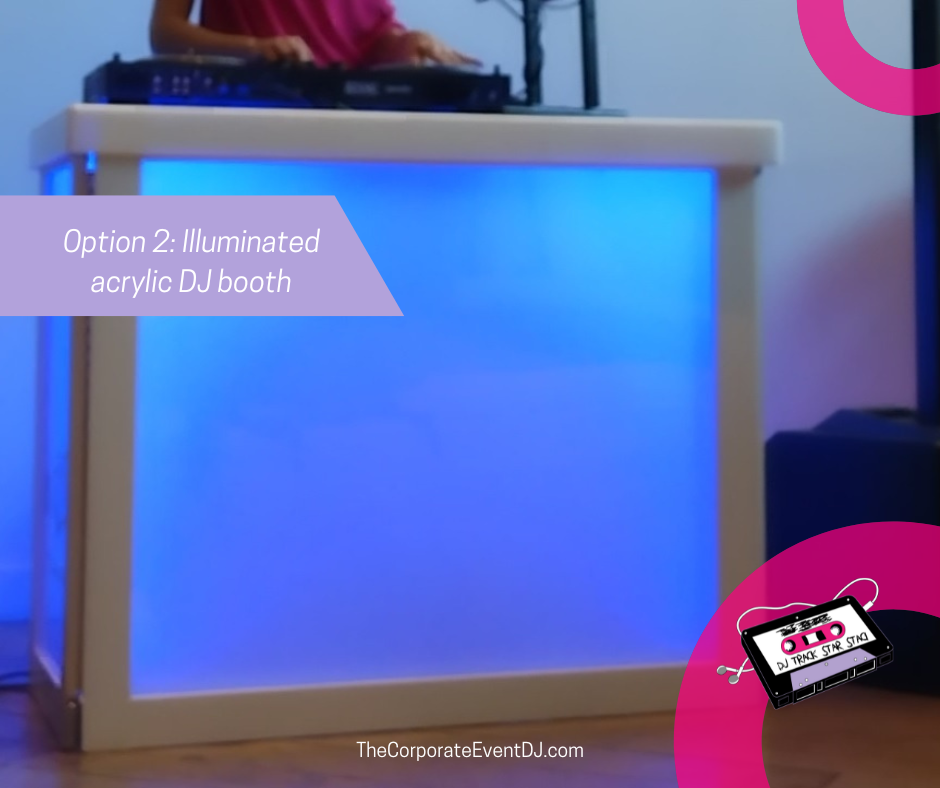 Customizable Branded Acrylic DJ Booth - DJ Track Star Staci 2