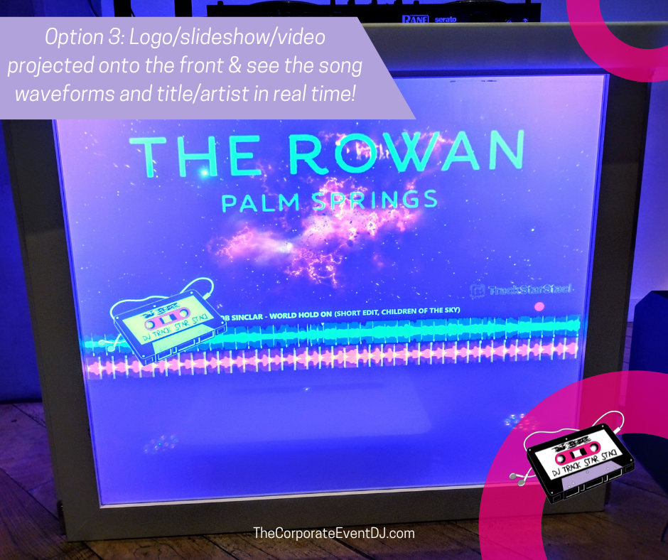 Customizable Branded Acrylic DJ Booth - DJ Track Star Staci 3