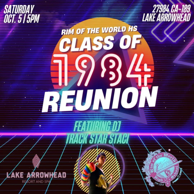Rim of the World High School Reunion Class 1984 - Lake Arrowhead DJ 2